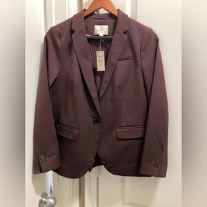 LOFT Woman’s Blazer in a Mulberry Color NWT  
MATCHING SLACKS